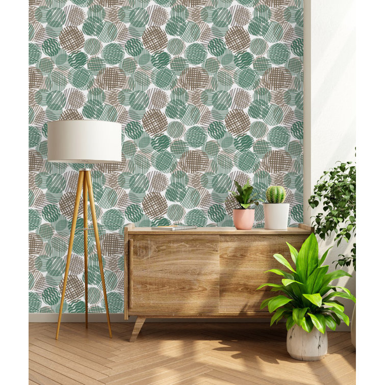 Latitude Run® Circle Pattern Wallpaper Geometric Wallpaper Wayfair